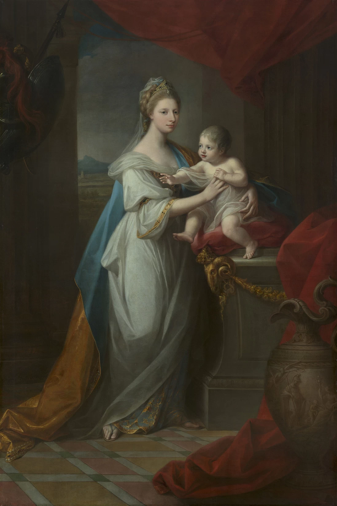 Angelika Kauffmann - 144, Ritratto di Augusta, duchessa di Brunswick, con suo figlio, Royal Collection, Londra
